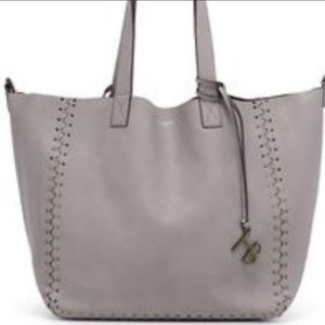 Henri Bendel Astrid Grey Reversible Leather Tote